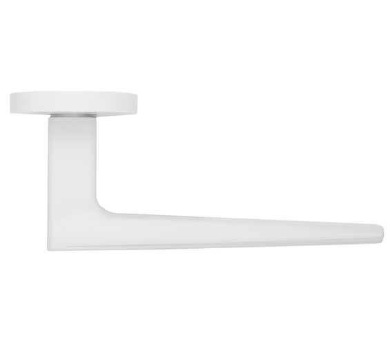 ZOO HARDWARE ROSSO MANIGLIE VELOCE LEVER ON ROUND ROSE POWDER COATED WHITE – RM150PCW (SOLD IN PAIRS)
