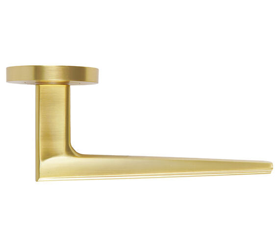 ZOO HARDWARE ROSSO MANIGLIE VELOCE LEVER ON ROUND ROSE SATIN BRASS - RM150SB (SOLD IN PAIRS)