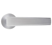 ZOO HARDWARE ROSSO MANIGLIE VELOCE LEVER ON ROUND ROSE SATIN CHROME - RM150SC (SOLD IN PAIRS)