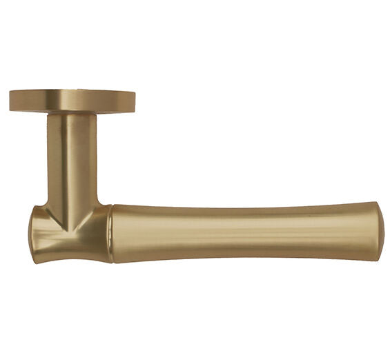 ZOO HARDWARE ROSSO MANIGLIE ALDO LEVER ON ROUND ROSE ANTIQUE BRASS - RM160AB (SOLD IN PAIRS)