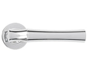 ZOO HARDWARE ROSSO MANIGLIE ALDO LEVER ON ROUND ROSE POLISHED CHROME - RM160CP (SOLD IN PAIRS)