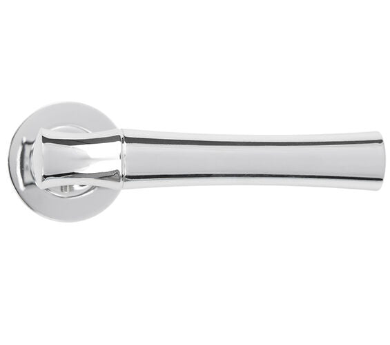 ZOO HARDWARE ROSSO MANIGLIE ALDO LEVER ON ROUND ROSE POLISHED CHROME - RM160CP (SOLD IN PAIRS)