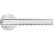 ZOO HARDWARE ROSSO MANIGLIE FAVO LEVER ON ROUND ROSE POLISHED CHROME - RM170CP (SOLD IN PAIRS)