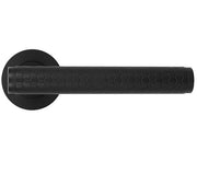 ZOO HARDWARE ROSSO MANIGLIE FAVO LEVER ON ROUND ROSE OSCURO MATT BLACK - RM170OMB (SOLD IN PAIRS)