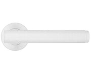 ZOO HARDWARE ROSSO MANIGLIE FAVO LEVER ON ROUND ROSE POWDER COATED WHITE - RM170PCW (SOLD IN PAIRS)