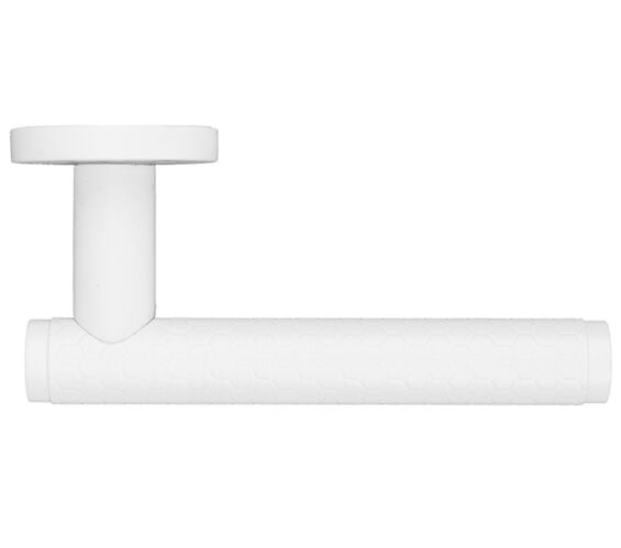 ZOO HARDWARE ROSSO MANIGLIE FAVO LEVER ON ROUND ROSE POWDER COATED WHITE - RM170PCW (SOLD IN PAIRS)