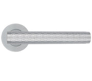 ZOO HARDWARE ROSSO MANIGLIE FAVO LEVER ON ROUND ROSE SATIN CHROME - RM170SC (SOLD IN PAIRS)