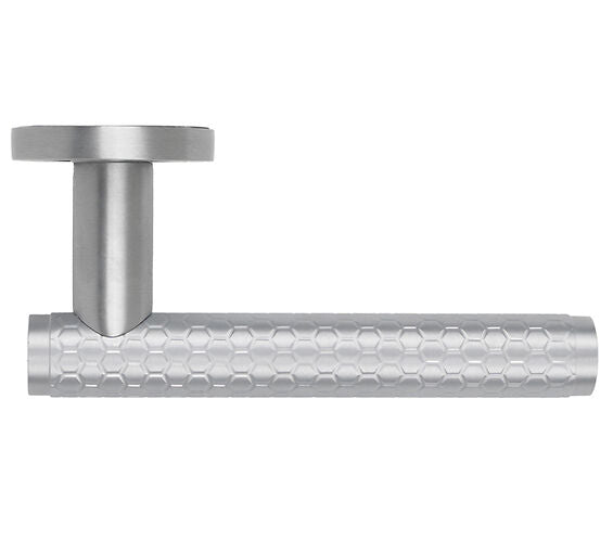 ZOO HARDWARE ROSSO MANIGLIE FAVO LEVER ON ROUND ROSE SATIN CHROME - RM170SC (SOLD IN PAIRS)