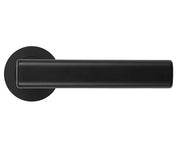 ZOO HARDWARE ROSSO MANIGLIE FRIGO LEVER ON ROUND ROSE OSCURO MATT BLACK - RM180OMB (SOLD IN PAIRS)