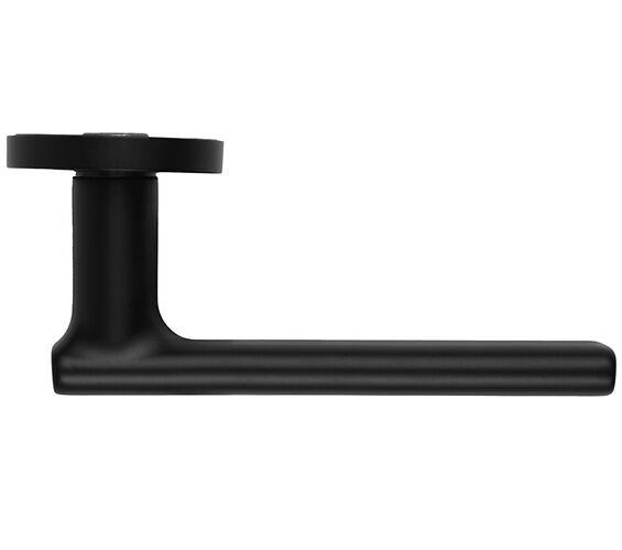 ZOO HARDWARE ROSSO MANIGLIE FRIGO LEVER ON ROUND ROSE OSCURO MATT BLACK - RM180OMB (SOLD IN PAIRS)