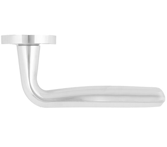 ZOO HARDWARE ROSSO MANIGLIE ROCOCO LEVER ON ROUND ROSE POLISHED CHROME - RM190CP (SOLD IN PAIRS)