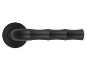 ZOO HARDWARE ROSSO MANIGLIE VASCO LEVER ON ROUND ROSE OSCURA MATT BLACK - RM200OMB (SOLD IN PAIRS)