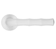 ZOO HARDWARE ROSSO MANIGLIE VASCO LEVER ON ROUND ROSE POWDER COATED WHITE - RM200PCW (SOLD IN PAIRS)