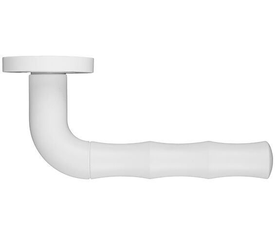 ZOO HARDWARE ROSSO MANIGLIE VASCO LEVER ON ROUND ROSE POWDER COATED WHITE - RM200PCW (SOLD IN PAIRS)