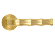 ZOO HARDWARE ROSSO MANIGLIE VASCO LEVER ON ROUND ROSE SATIN BRASS - RM200SB (SOLD IN PAIRS)