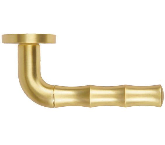 ZOO HARDWARE ROSSO MANIGLIE VASCO LEVER ON ROUND ROSE SATIN BRASS - RM200SB (SOLD IN PAIRS)