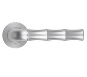 ZOO HARDWARE ROSSO MANIGLIE VASCO LEVER ON ROUND ROSE SATIN CHROME - RM200SC (SOLD IN PAIRS)