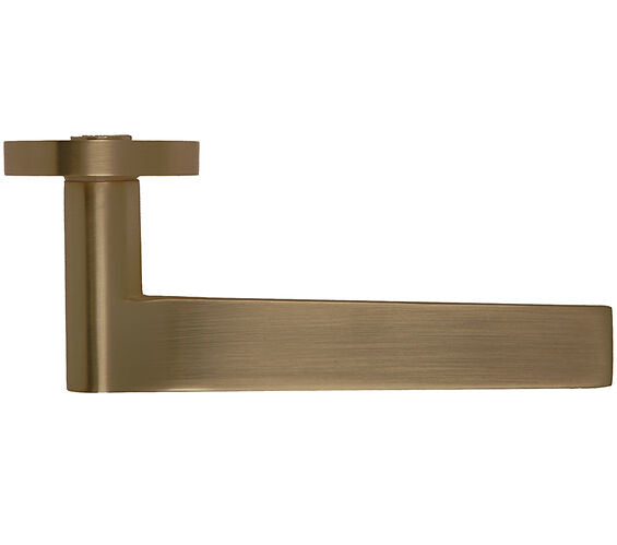 ZOO HARDWARE ROSSO MANIGLIE GIO LEVER ON ROUND ROSE ANTIQUE BRASS – RM210AB (SOLD IN PAIRS)