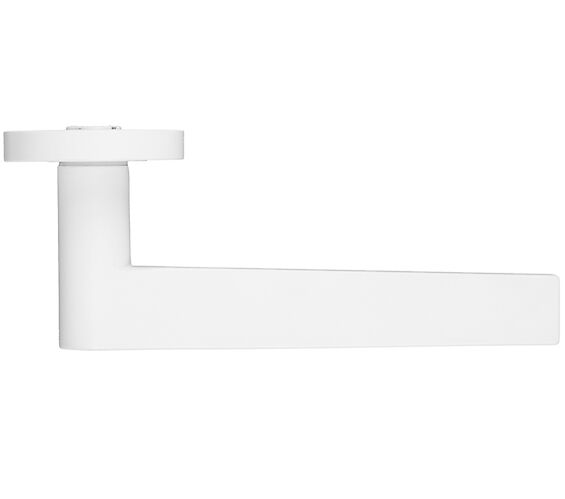 ZOO HARDWARE ROSSO MANIGLIE GIO LEVER ON ROUND ROSE POWDER COATED WHITE – RM210PCW (SOLD IN PAIRS)