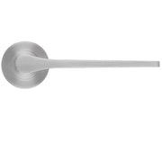 ZOO HARDWARE ROSSO MANIGLIE GIO LEVER ON ROUND ROSE SATIN CHROME - RM210SC (SOLD IN PAIRS)
