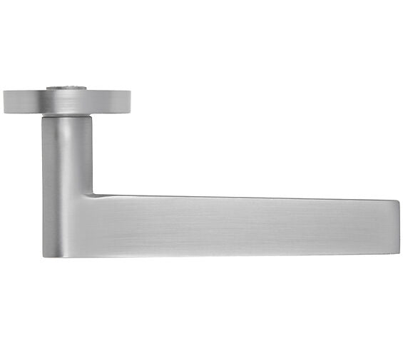 ZOO HARDWARE ROSSO MANIGLIE GIO LEVER ON ROUND ROSE SATIN CHROME - RM210SC (SOLD IN PAIRS)