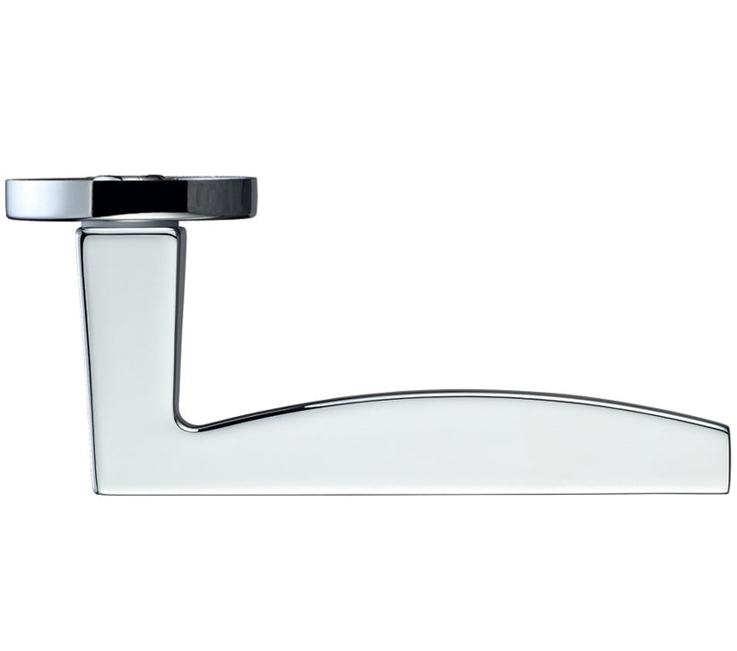 ZOO HARDWARE ROSSO MANIGLIE PAVO LEVER ON ROUND ROSE POLISHED CHROME – RM030CP (SOLD IN PAIRS)
