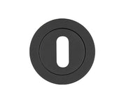 ZOO HARDWARE ROSSO TECNICA GRADE 304 STAINLESS STEEL STANDARD PROFILE ESCUTCHEON POWDER COATED BLACK - RT002PCB (SINGLE)