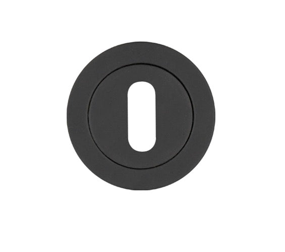 ZOO HARDWARE ROSSO TECNICA GRADE 304 STAINLESS STEEL STANDARD PROFILE ESCUTCHEON POWDER COATED BLACK - RT002PCB (SINGLE)