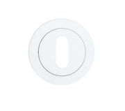 ZOO HARDWARE ROSSO TECNICA GRADE 304 STAINLESS STEEL STANDARD PROFILE ESCUTCHEON POWDER COATED WHITE - RT002-PCW (SINGLE)