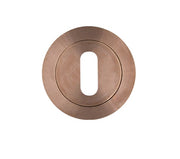 ZOO HARDWARE ROSSO TECNICA GRADE 304 STAINLESS STEEL STANDARD PROFILE ESCUTCHEON PVD SATIN BRONZE - RT002PVDBZ (SINGLE)