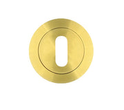 ZOO HARDWARE ROSSO TECNICA GRADE 304 STAINLESS STEEL STANDARD PROFILE ESCUTCHEON PVD SATIN BRASS - RT002PVDSB (SINGLE)