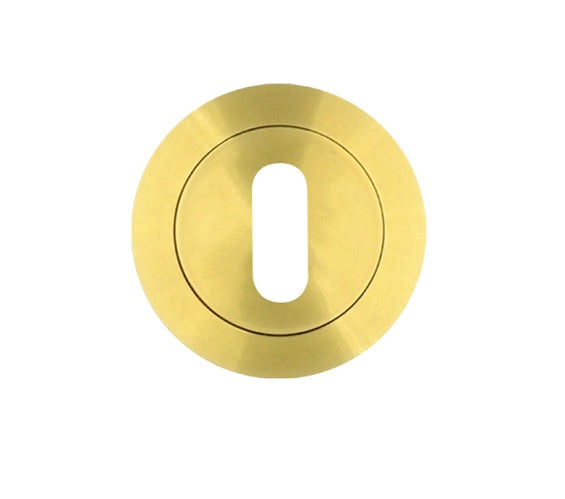 ZOO HARDWARE ROSSO TECNICA GRADE 304 STAINLESS STEEL STANDARD PROFILE ESCUTCHEON PVD SATIN BRASS - RT002PVDSB (SINGLE)
