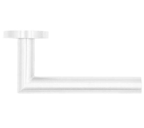 ZOO HARDWARE ROSSO TECNICA LUGANO LEVER ON ROUND ROSE POWDER COATED WHITE – RT010PCW (SOLD IN PAIRS)