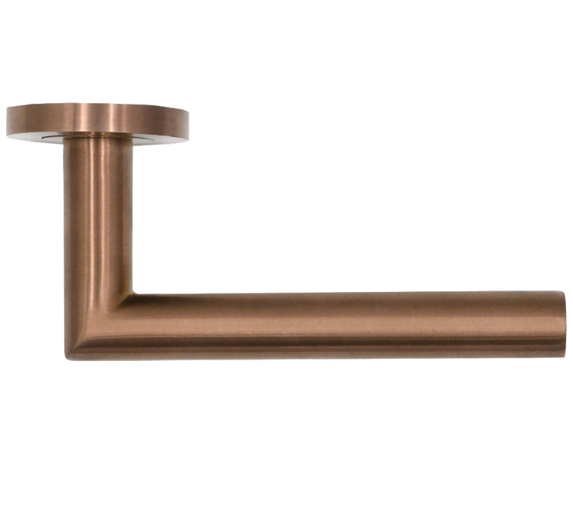 ZOO HARDWARE ROSSO TECNICA LUGANO GRADE 304 STAINLESS STEEL LEVER ON ROUND ROSE PVD SATIN BRONZE - RT010PVDBZ (SOLD IN PAIRS)
