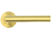 ZOO HARDWARE ROSSO TECNICA LUGANO LEVER ON ROUND ROSE PVD SATIN BRASS – RT010PVDSB (SOLD IN PAIRS)