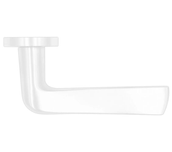 ZOO HARDWARE ROSSO TECNICA COMO GRADE 304 STAINLESS STEEL LEVER ON ROUND ROSE POWDER COATED WHITE – RT020-PCW (SOLD IN PAIRS)