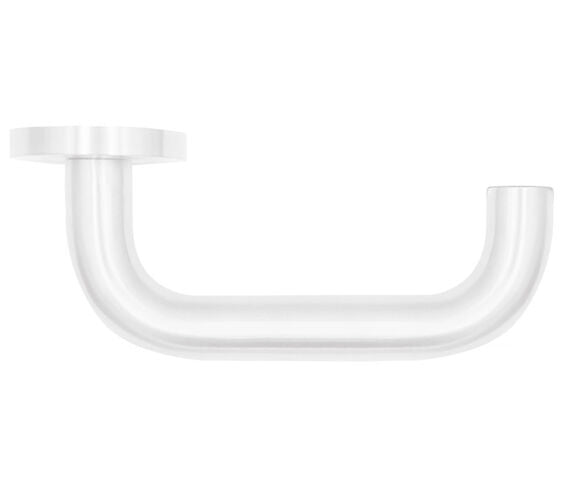 ZOO HARDWARE ROSSO TECNICA MAGGIORE GRADE 304 STAINLESS STEEL LEVER ON ROUND ROSE POWDER COATED WHITE – RT030-PCW (SOLD IN PAIRS)