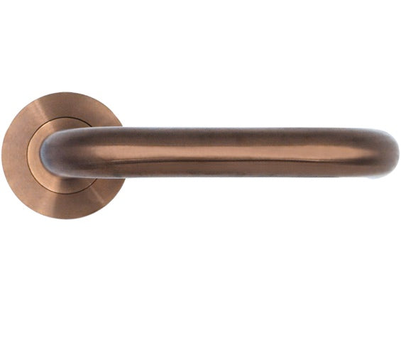 ZOO HARDWARE ROSSO TECNICA MAGGIORE GRADE 304 STAINLESS STEEL LEVER ON ROUND ROSE PVD SATIN BRONZE – RT030PVDBZ (SOLD IN PAIRS)