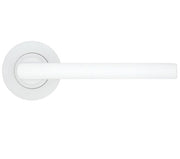 White door handle on a white background