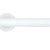 ZOO HARDWARE ROSSO TECNICA ORTA GRADE 304 STAINLESS STEEL KNURLED LEVER ON ROUND ROSE POWDER COATED WHITE - RT060-PCW (SOLD IN PAIRS)