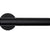 ZOO HARDWARE ROSSO TECNICA ORTA GRADE 304 STAINLESS STEEL KNURLED LEVER ON ROUND ROSE POWDER COATED BLACK - RT060PCB (SOLD IN PAIRS)