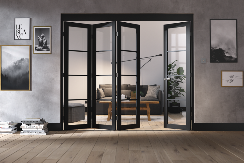ROOMFOLD FRAME UNFINISHED OAK 3+1 INTERNAL FOLDING DOOR SYSTEM