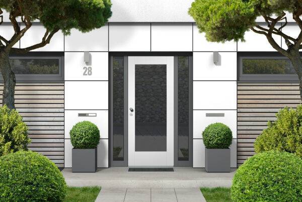 EXTERNAL TRICOYA DOUBLE GLAZED PATTERN 10 WITH CLEAR GLASS DOOR