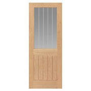OAK THAMES GLAZED UNFINISHED COTTAGE STYLE INTERNAL DOOR