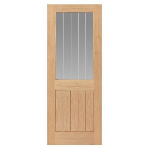 OAK THAMES GLAZED UNFINISHED COTTAGE STYLE INTERNAL DOOR
