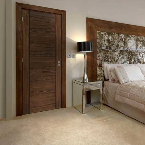TIGRIS WALNUT CONTEMPORARY STYLE PREFINISHED INTERNAL DOOR