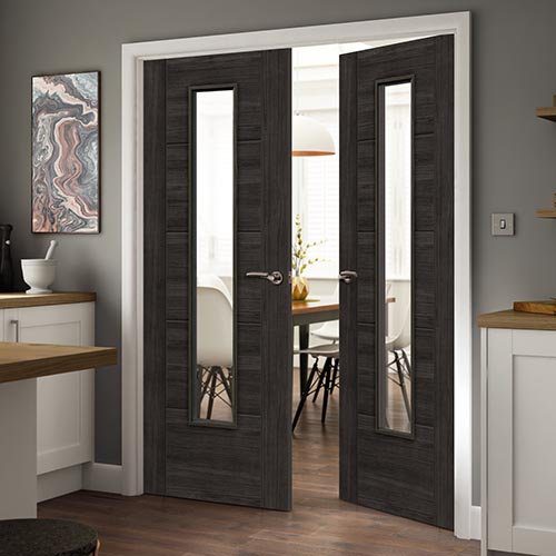 TIGRIS DARK GREY GLAZED PREFINISHED INTERNAL DOOR
