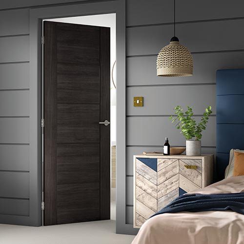 TIGRIS DARK GREY FD30 PREFINISHED INTERNAL FIRE DOOR