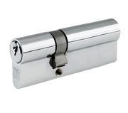 ZOO HARDWARE VIER PRECISION EURO PROFILE BRITISH STANDARD 5 PIN OFFSET DOUBLE CYLINDERS (VARIOUS SIZES) - POLISHED BRASS