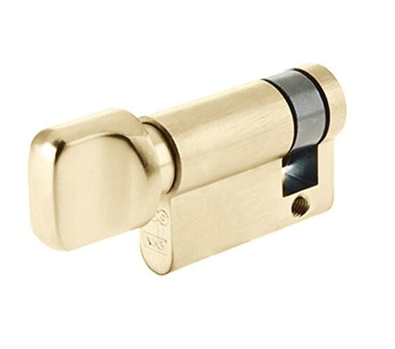 ZOO HARDWARE VIER PRECISION EURO PROFILE SINGLE BODY CYLINDER TURN ONLY - POLISHED BRASS